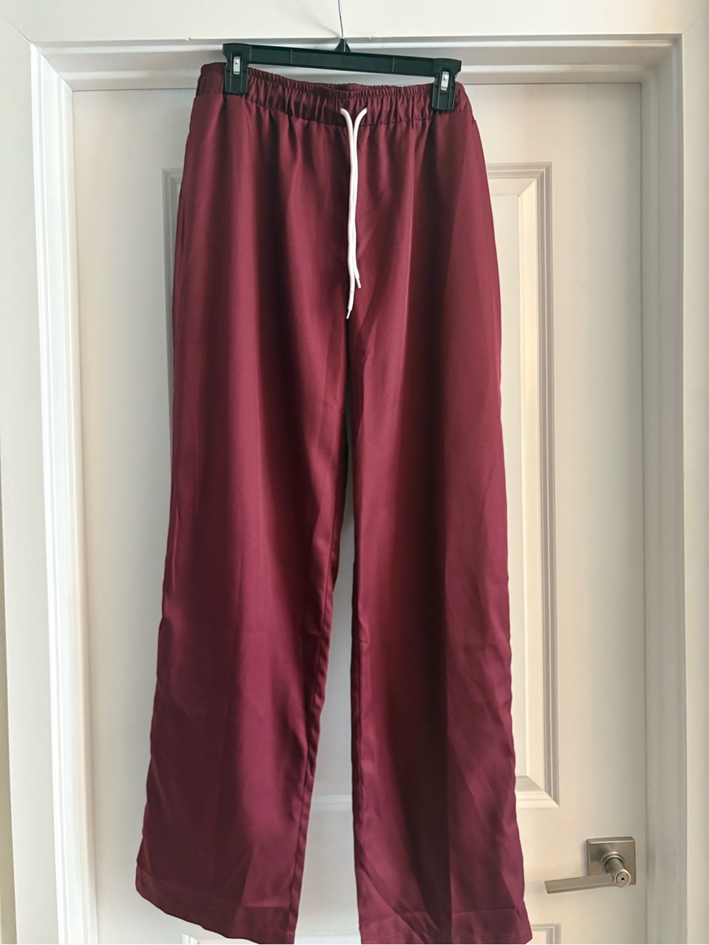 Men's Burgundy Relaxed Drawstring Joggers